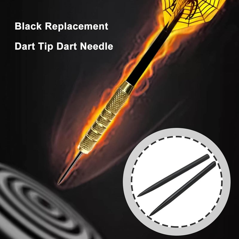 Micro Traders 15pcs Dart Tips 2.3mm Dart Spare Points Nickel-Plated Iron Replacement Smooth Tips Metal Dart Points for Glide Spare Dart Points Black - Image 3